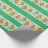 Ostergrüße Chicks Grün Geschenkpapier (Ecke)