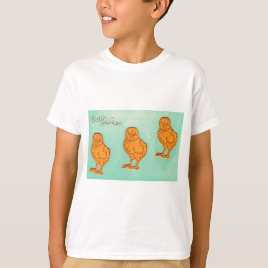 Ostergrüße Chicks Grün T-Shirt (Vorderseite)