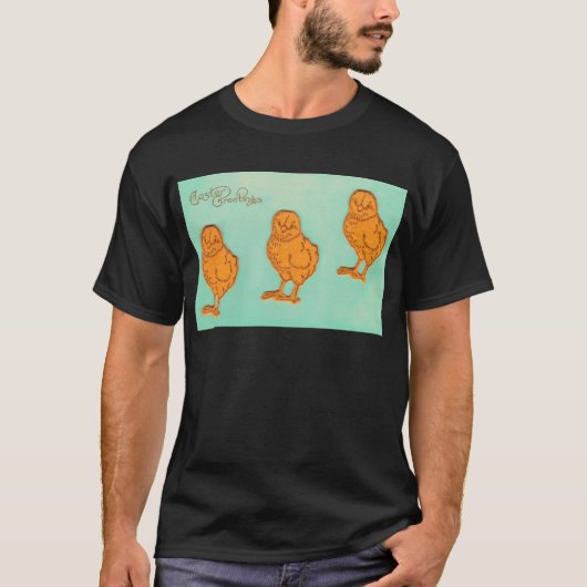 Ostergrüße Chicks Grün T-Shirt (Vorderseite)