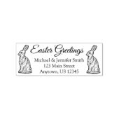 Ostergrüße Chocolate Bunny Rabbit Adresse Gummistempel (Prägung)