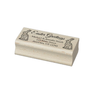 Ostergrüße Chocolate Bunny Rabbit Adresse Gummistempel