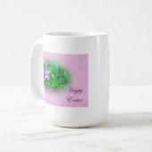Ostergrüße Deptford Pink Wildblume Kaffeetasse (Vorderseite Links)