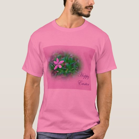 Ostergrüße Deptford Pink Wildblume T-Shirt (Vorderseite)