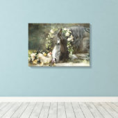 Ostergrüße - eingewickelte Leinwand (Insitu (Holzboden))