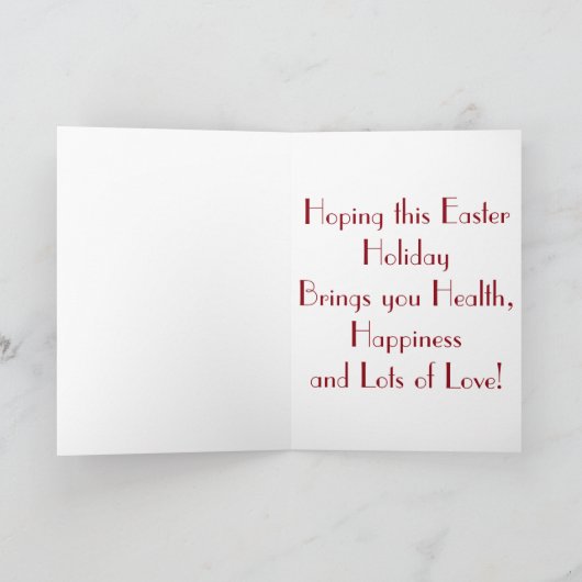 Ostergrüße Feiertagskarte (Innenseite)