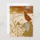 Ostergrüße Feiertagspostkarte (Vorne/Hinten)