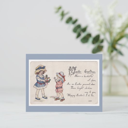 Ostergrüße Feiertagspostkarte (Stehend Vorderseite)
