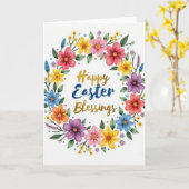 Ostergrüße Floralkarte Karte (Gelbe Blume)