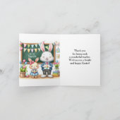 Ostergrüße für Lehrer von Kindern Feiertagskarte (Innenseite)