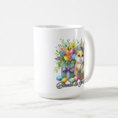 Ostergrüße - Gesegneter und dankbarer Kaffeebecher Kaffeetasse (VorderseiteRechts)