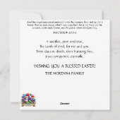 Ostergrüße Heißluftballon Lamm Feiertagskarte (Rückseite)