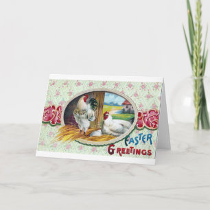 Ostergrüße Hühner Feiertagskarte