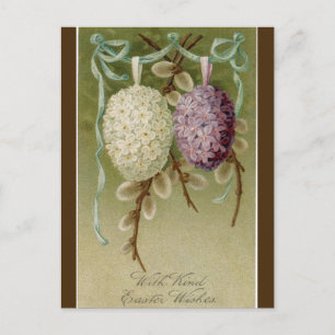 Ostergrüße im Stil eines Vintage-Blumeneis Postkarte
