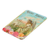 Ostergrüße im Vintage-Engel-Stil Magnet (Linke Seite)
