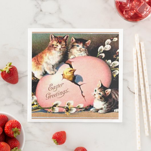 Ostergrüße im Vintage-Stil Serviette (Beispiel)