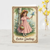 Ostergrüße Karte mit Blumenmotiv (Gelbe Blume)