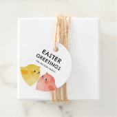 Ostergrüße mit zwei kleinen Hühnern Geschenkanhänger (Beispiel)