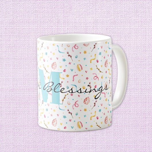 Ostergrüße-Monogramm 11oz Classic-Kaffeetasse Kaffeetasse