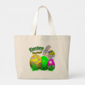 Ostergrüße-Oster-Tragetasche Jumbo Stoffbeutel (Rückseite)
