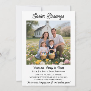 Ostergrüße Personalisierte Foto-Vorlage Feiertagskarte