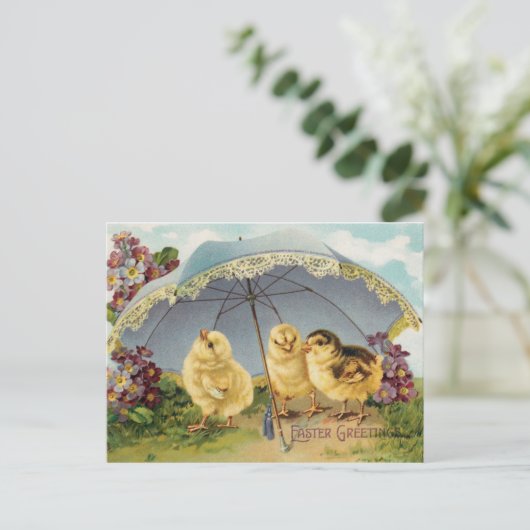 Ostergrüße Postkarte (Stehend Vorderseite)