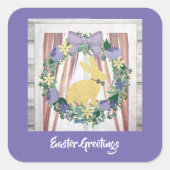 Ostergrüße Quadratischer Aufkleber (Vorderseite)