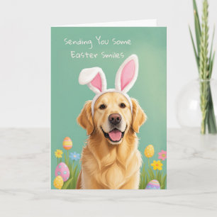 Ostergrüße Süßer Hund mit Hasenohren Karte