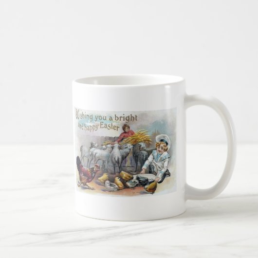 Ostergrüße Vintage Kaffeetasse (Rechts)