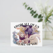 Ostergrüßen Feiertagspostkarte (Stehend Vorderseite)