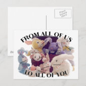 Ostergrüßen Feiertagspostkarte (Vorne/Hinten)