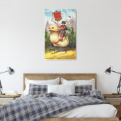 OstergrüßePrinz auf einem Kick Leinwanddruck (Insitu (Schlafzimmer))
