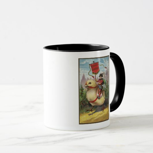 OstergrüßePrinz auf einem Kick Tasse (VorderseiteRechts)