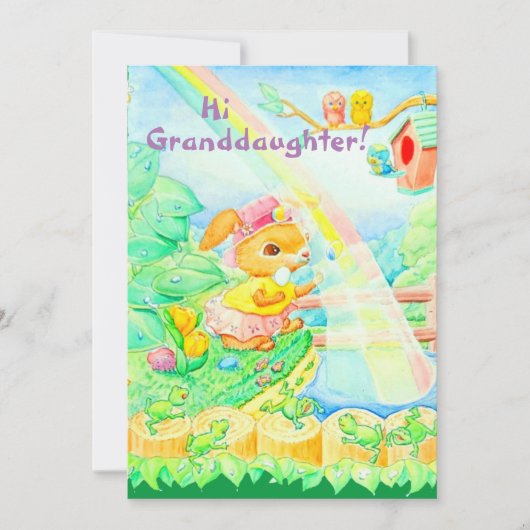 Ostergrußkarte der Enkelin Feiertagskarte (Vorderseite)