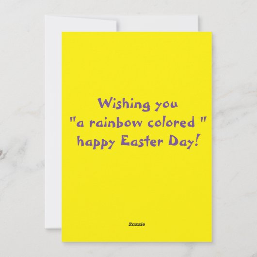 Ostergrußkarte der Enkelin Feiertagskarte (Rückseite)