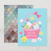 Ostergrußkarte Feiertagskarte (Vorne/Hinten)