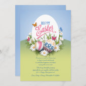 Ostergrußkarte Feiertagskarte (Vorne/Hinten)