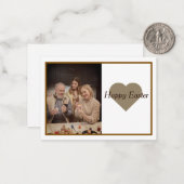 Ostergrußkarte - Ideal für Ferien Mitteilungskarte (Vorderseite/Rückseite Beispiel)