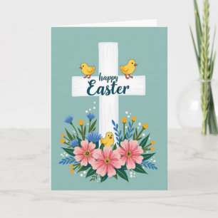 Ostergrußkarte mit Blumenmotiv Karte