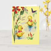 Ostergrußkarte mit Osterschlecken Karte (Gelbe Blume)