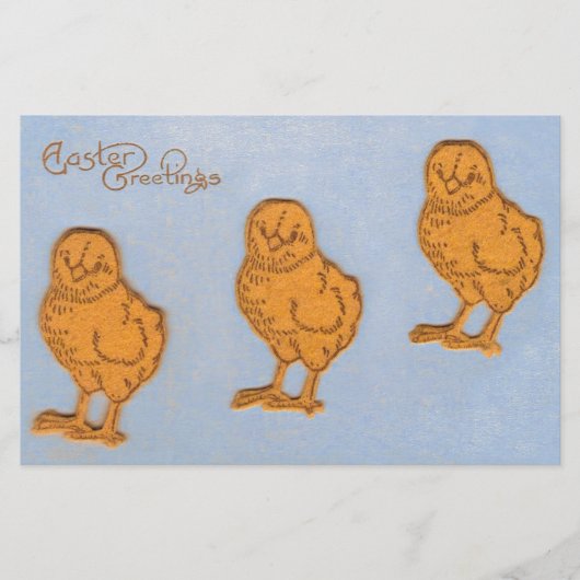 Ostergrußstämme in Blau Briefpapier (Vorderseite)