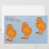 Ostergrußstämme in Blau Briefpapier (Vorne/Hinten)