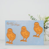 Ostergrußstämme in Blau Briefpapier (Stehend Vorderseite)