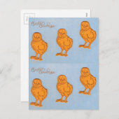 Ostergrußstämme in Blau Feiertagspostkarte (Vorne/Hinten)