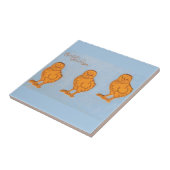 Ostergrußstämme in Blau Fliese (Seite)