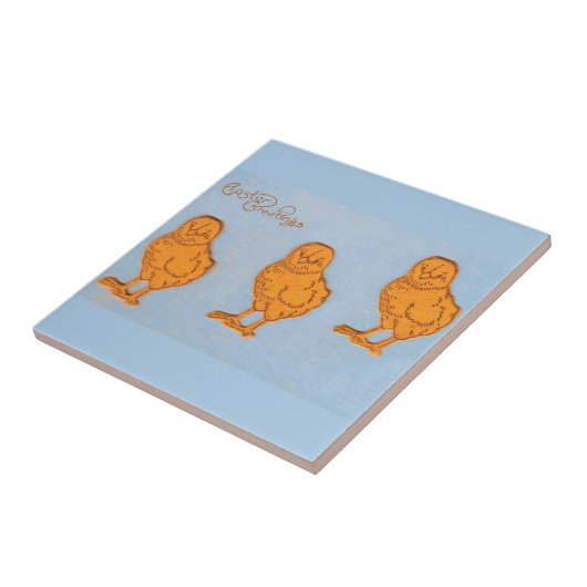 Ostergrußstämme in Blau Fliese (Seite)