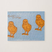 Ostergrußstämme in Blau Puzzle (Horizontal)