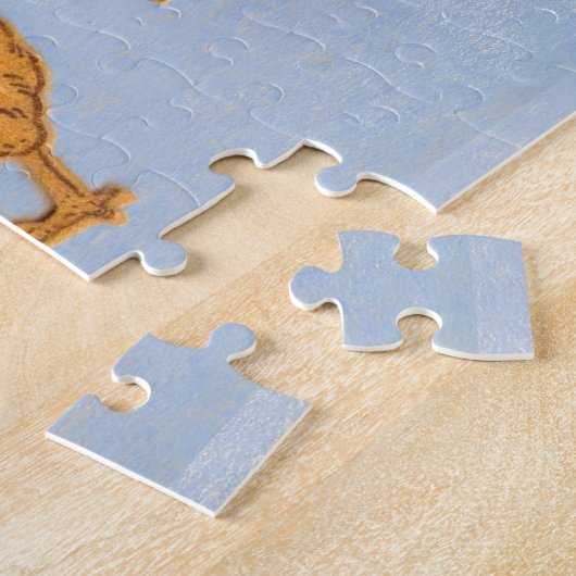 Ostergrußstämme in Blau Puzzle (Seite)