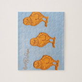 Ostergrußstämme in Blau Puzzle (Vertikal)