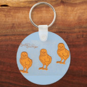 Ostergrußstämme in Blau Schlüsselanhänger (Vorderseite)