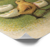 OstergrüßungKleine Mädchen halten Eier Poster (Ecke)